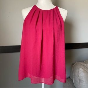 VINCE CAMUTO camisole halter spaghetti faria textured pleat size small magenta